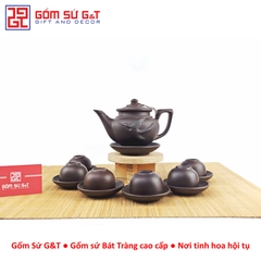 Bộ trà liên hoa trơn