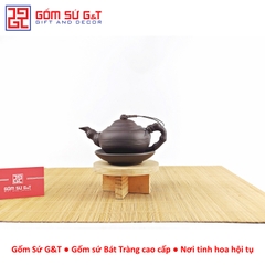 Bộ trà nhỡ đắp trúc đen