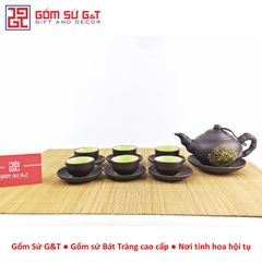 Bộ trà liên hoa trơn