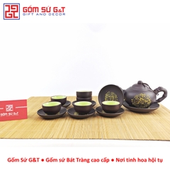 Bộ trà liên hoa trơn