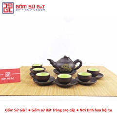 Bộ trà liên hoa trơn