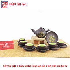 Bộ trà liên hoa trơn