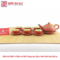 Bộ khay men thiên thanh