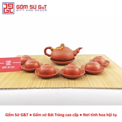 Bộ khay men thiên thanh
