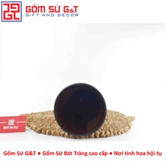 Lọ hoa vuốt tay dáng ống vẽ hoa hồng