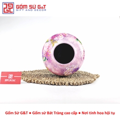 Lọ hoa vuốt tay dáng vò vẽ cẩm tú cầu