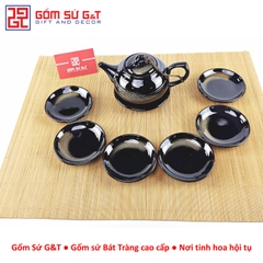 Bộ trà hỏa biến quả hồng bé lòng hoa nâu