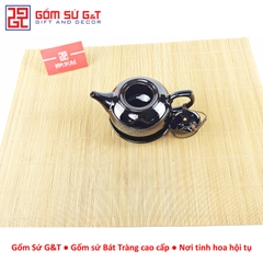 Bộ trà hỏa biến quả hồng bé lòng hoa nâu