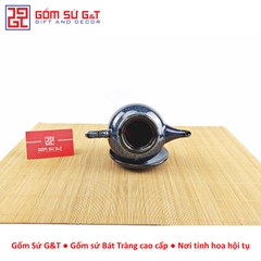 Bộ trà hỏa biến quả hồng bé lòng hoa xanh