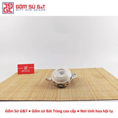 Bộ phin cafe vẽ hoa bèo đỏ