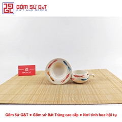 Bộ phin cafe vẽ cá nhật ba màu