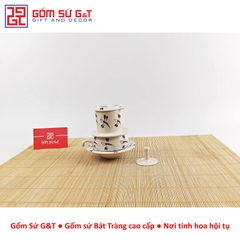 Bộ phin cafe vẽ chuồn ớt