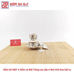 Bộ phin cafe vẽ chuồn ớt