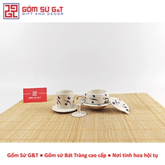 Bộ phin cafe vẽ chuồn ớt