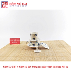 Bộ phin cafe vẽ hoa nhí
