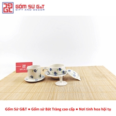 Bộ phin cafe vẽ hoa nhí