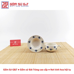 Bộ phin cafe vẽ hoa nhí