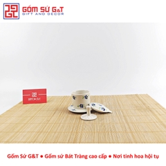 Bộ phin cafe vẽ hoa nhí