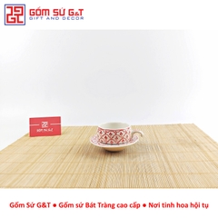 Bộ phin cafe vẽ hoa bèo