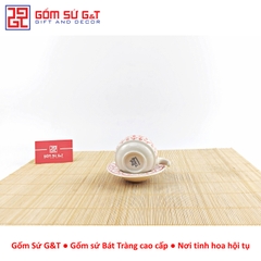 Bộ phin cafe vẽ hoa bèo