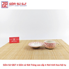 Bộ phin cafe vẽ hoa bèo