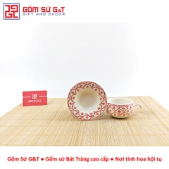 Bộ phin cafe vẽ hoa bèo