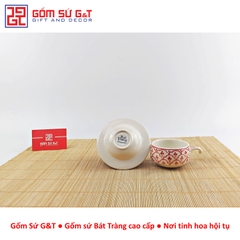 Bộ phin cafe vẽ hoa bèo