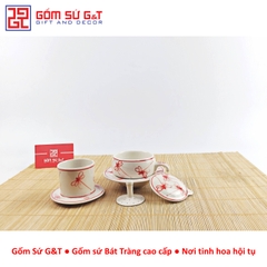 Bộ phin cafe vẽ chuồn kim
