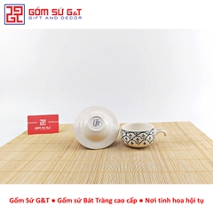 Bộ phin cafe vẽ hoa bèo