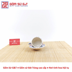 Bộ phin cafe vẽ hoa dây màu