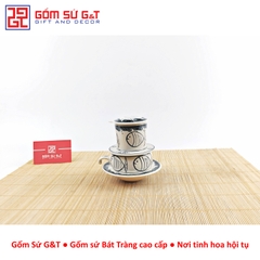 Bộ phin cafe vẽ cá béo