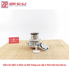 Bộ phin cafe vẽ cá béo