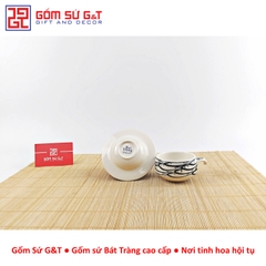 Bộ tách cà phê vẽ cá đàn