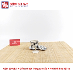 Bộ tách cà phê vẽ cá đàn