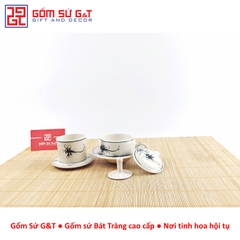 Bộ phin cà phê vẽ chuồn khoai tràm