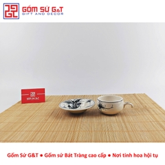 Bộ phin cà phê vẽ chuồn khoai tràm