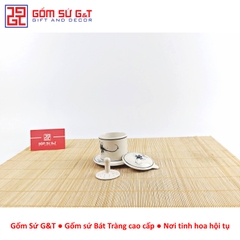 Bộ phin cà phê vẽ chuồn khoai tràm