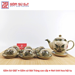 Bộ trà Minh Long vẽ chuồn khoai