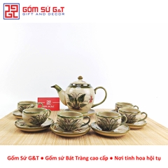 Bộ trà Minh Long vẽ chuồn khoai