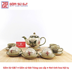 Bộ trà Minh Long vẽ chuồn khoai