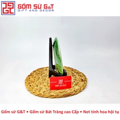 Đĩa tròn men xanh đồng vẽ hoa bèo