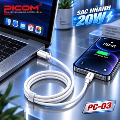 CÁP SẠC NHANH PICOM PC-03 – 20W
