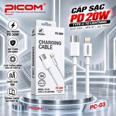 CÁP SẠC NHANH PICOM PC-03 – 20W