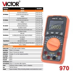 Đồng hồ vạn năng VICTOR 970