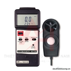 Máy đo tốc độ gió, ánh sáng, nhiệt độ, độ ẩm môi trường (4 in 1) LUTRON EM-9100