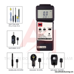 Thiết bị đo tốc độ gió, ánh sáng, độ ồn, nhiệt độ, độ ẩm môi trường 5 in 1 LUTRON EM-9200