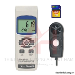 Thiết bị đo tốc độ gió, ánh sáng, nhiệt độ, độ ẩm môi trường (4 in 1) EM-9300SD