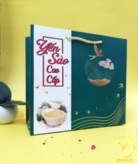 Túi Giấy Họa Tiết Chim Yến Màu Xanh Lục 50G - 100G