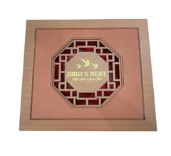 Bộ Hộp Quà Gỗ Da Nâu - Khay Đài Loan