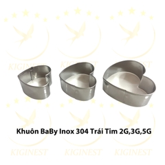 Khuôn Yến Inox Baby Trái Tim